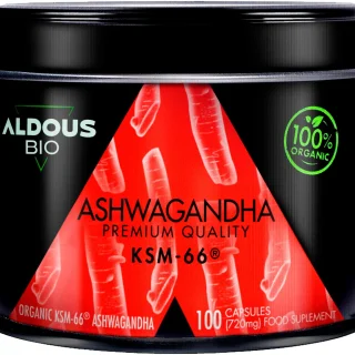 Aldous Ashwagandha KSM-66 Ecológica 100% Pura 100 Cápsulas