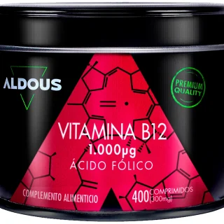 Aldous Vitamina B12 con Ácido Fólico 400 Comprimidos