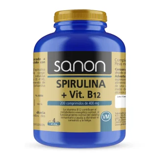 SANON Spirulina + Vitamina B12 200 Comprimidos