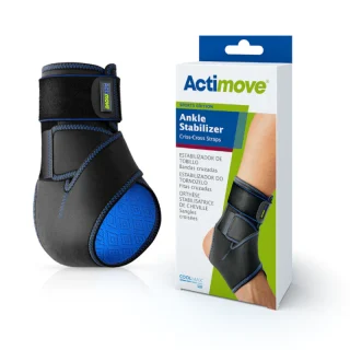 Actimove Tobillera Estabilizadora con Bandas Cruzadas Color Negro Talla Universal 1 unidad