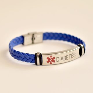 Pulsera identificativa «Diabetes» – Azul